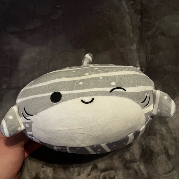NWT Squishmallows Stackables 12-Inch Sachie the Grey Striped Whale Shark - Picture 3 of 7